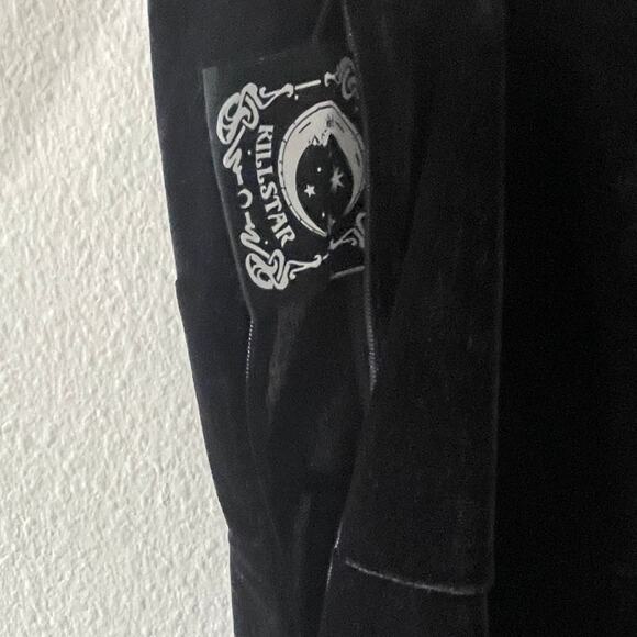 KILLSTAR BLACK MAGICA SKATER VELVET MINI DRESS SIZE M - Picture 10 of 11